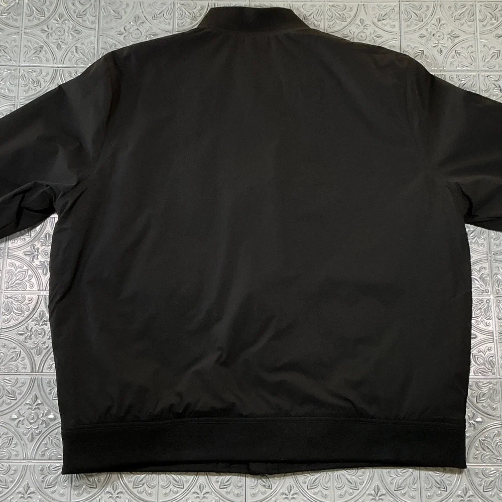 Banana Republic Men Black Full Zip Bomber Jacket Coat XXL Casual Minimalist Out